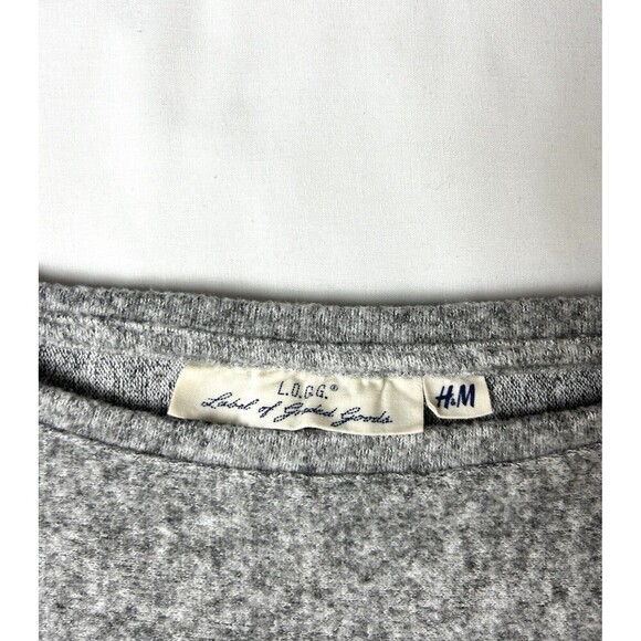Label of Graded Goods H&M Gray Marled Crop Sweater Size L. SKU LRC4-2‎ - Picture 4 of 6